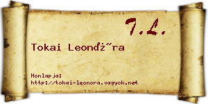 Tokai Leonóra névjegykártya